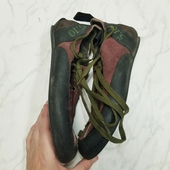 5.10 Five Ten Stealth C4 Men’s Climbing Shoes Red Green Black Size 7.5 - Picture 6 of 16